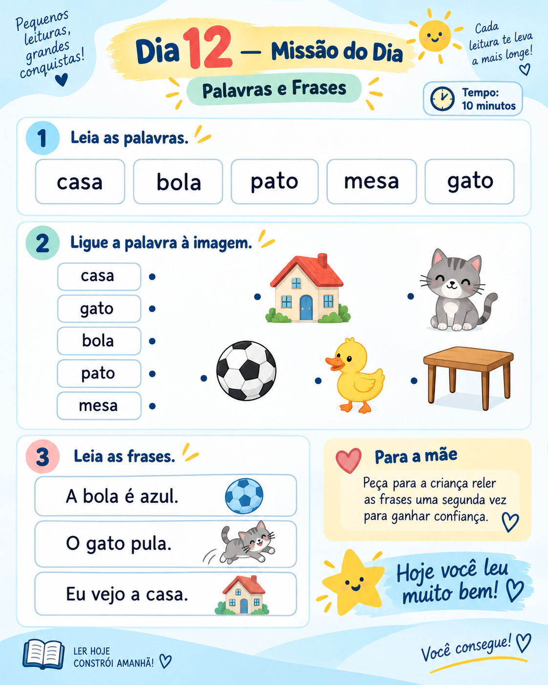 Atividade do dia 12 sobre palavras e frases